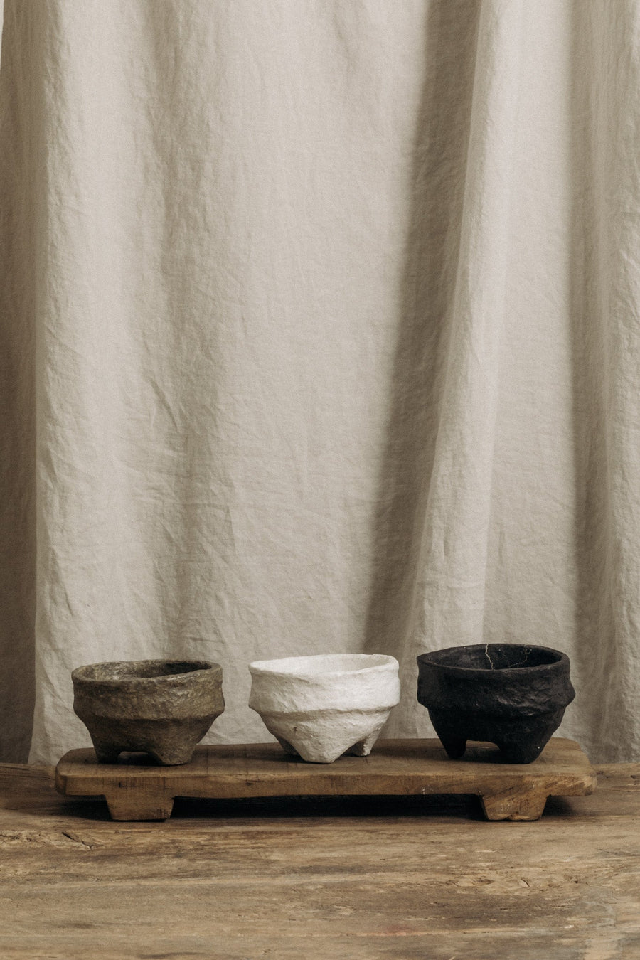 RJ's Imports Objects Cream / FINAL SALE Copy of Ancient Archive Papier Mâché Bowls