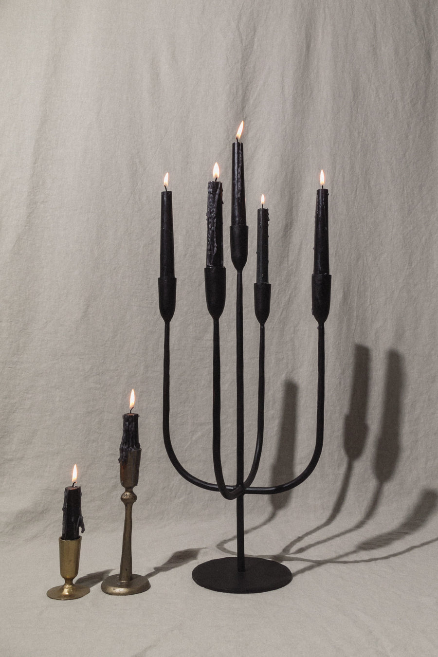 Creative Co-Op Objects Black / FINAL SALE Venetia Taper Candle Holder