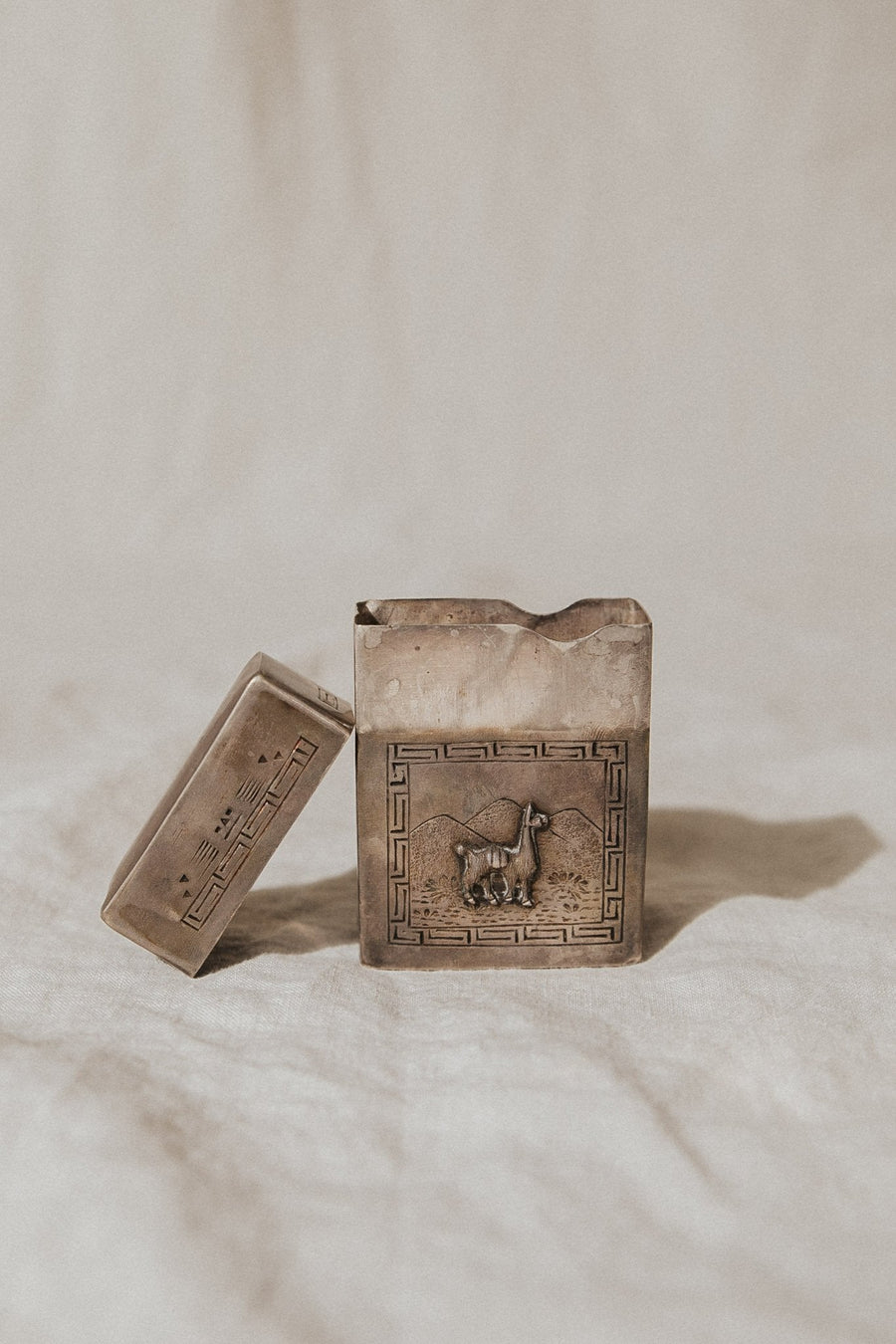 Vintage Native American Objects Silver / FINAL SALE Vintage Sterling Cigarette Box