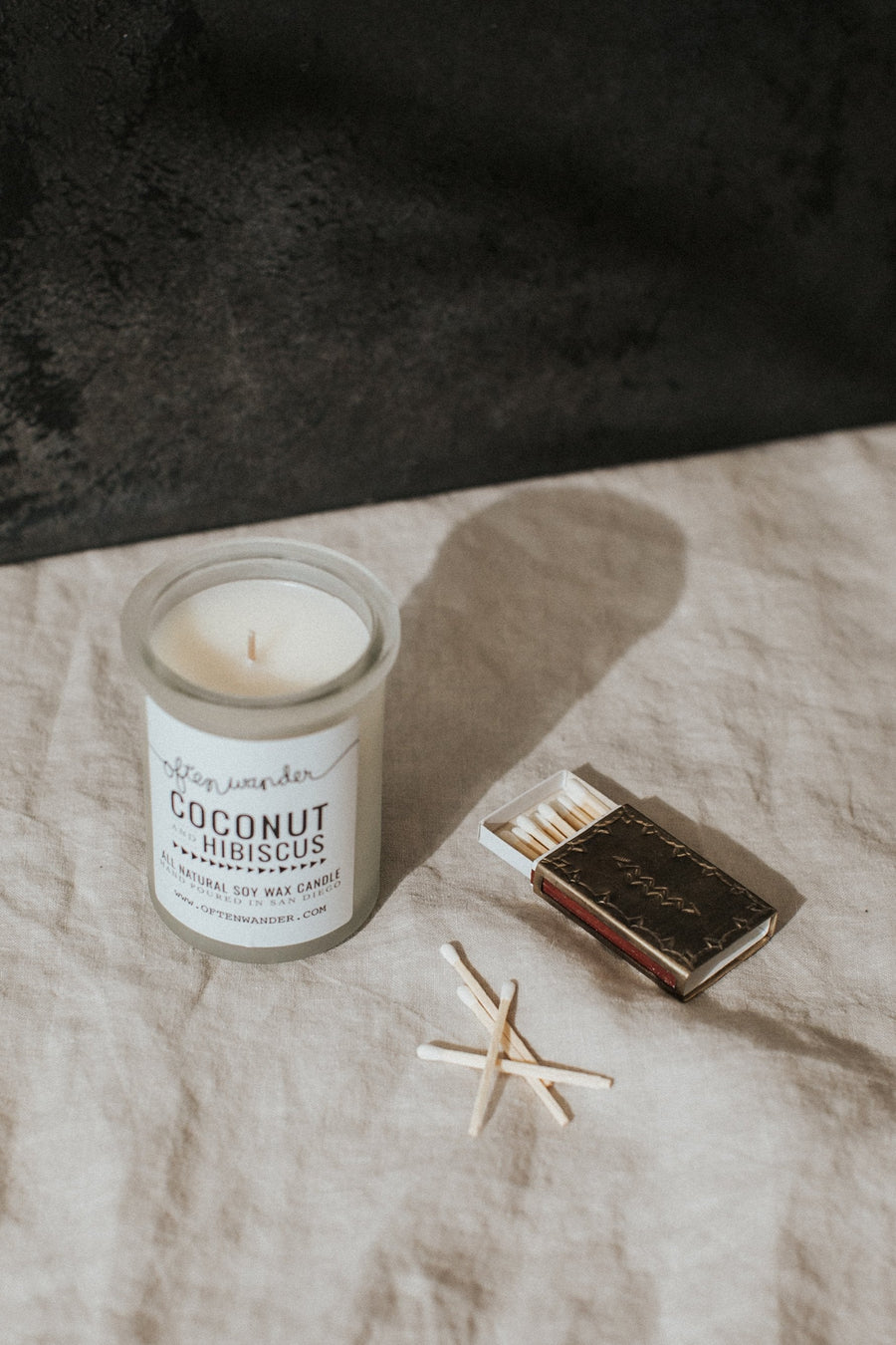 Often Wander Objects 6 oz / Coconut & Hibiscus / FINAL SALE Coconut & Hibiscus Apothecary Candle