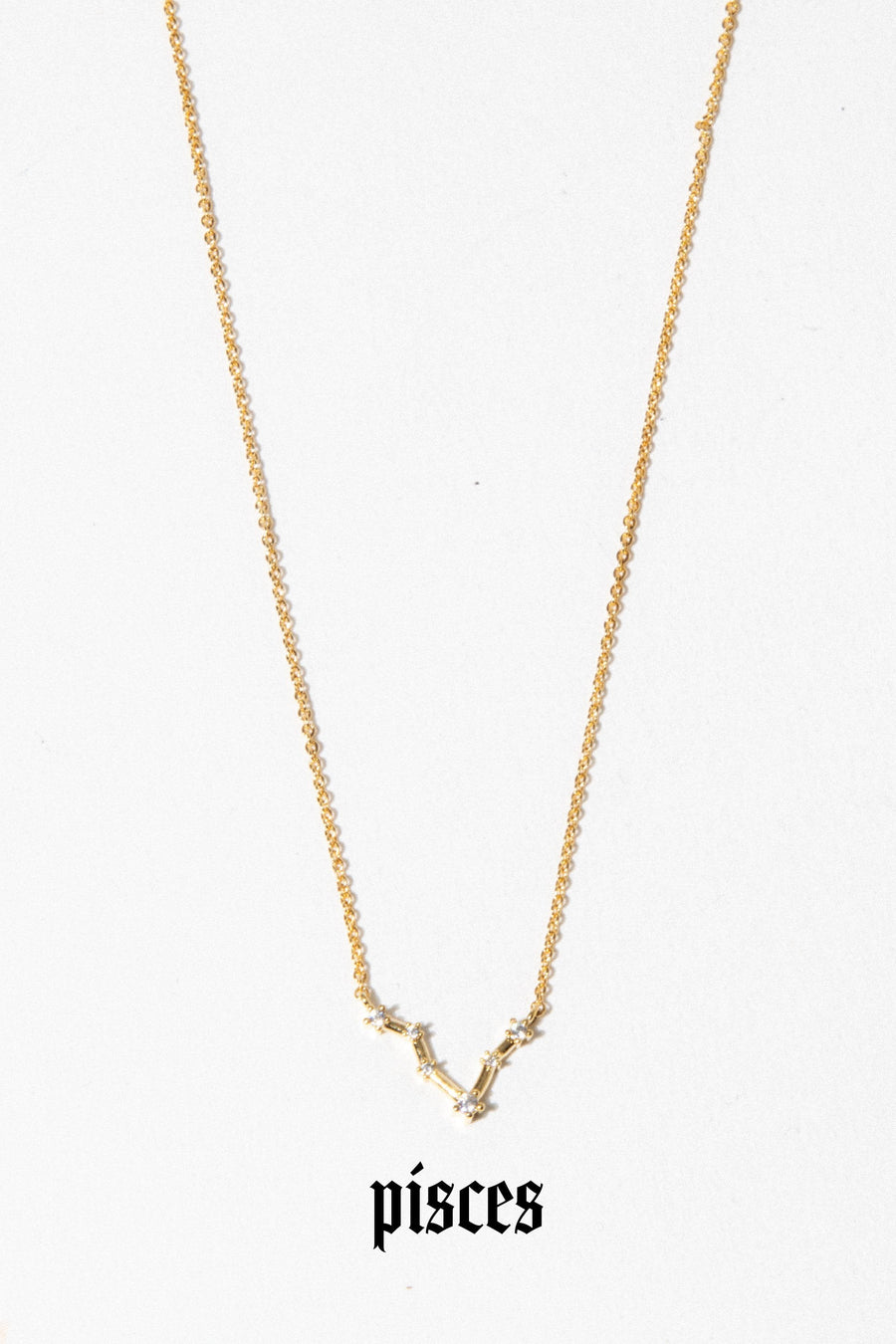 charis Jewelry Pisces / 16 Inches / Gold Constellation Necklace