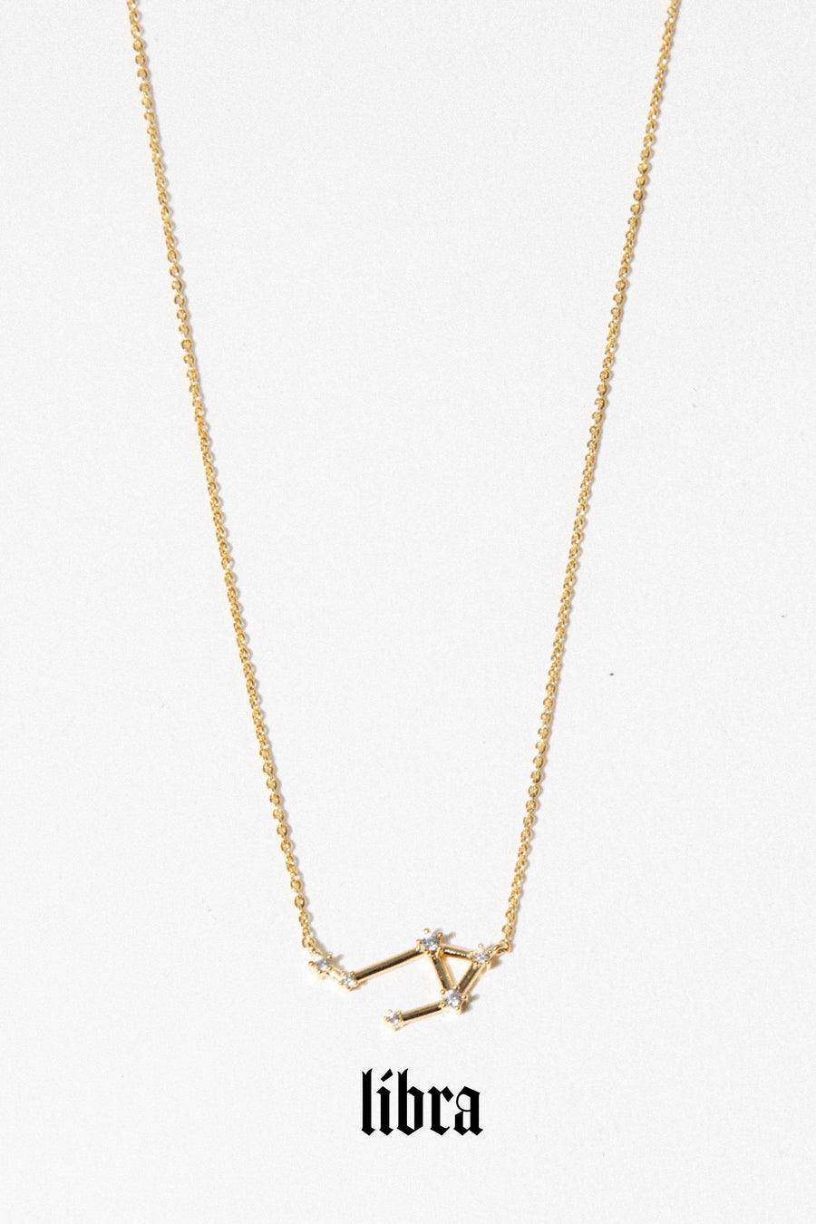 charis Jewelry Libra / 16 Inches / Gold Constellation Necklace