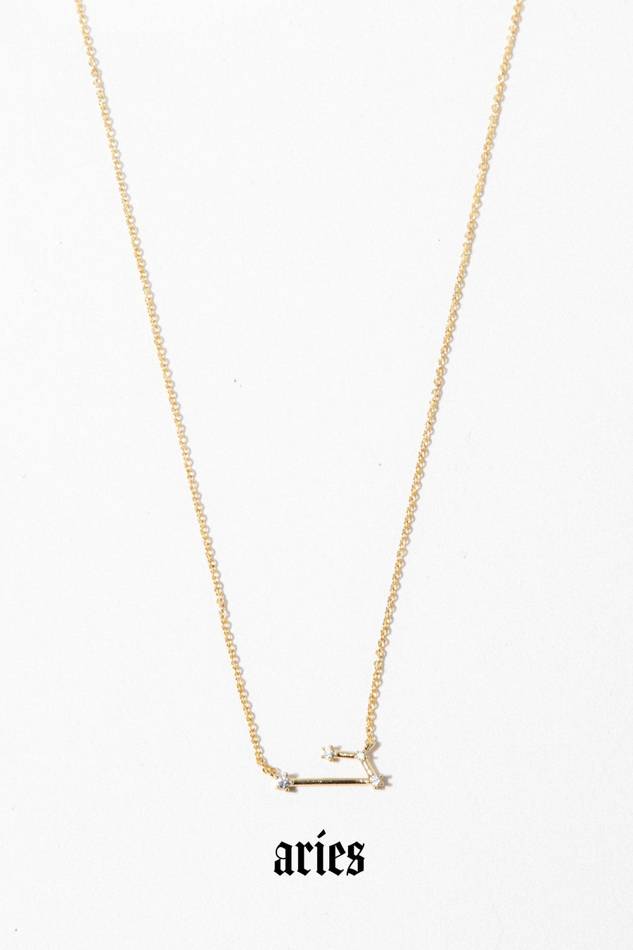 charis Jewelry Aries / 16 Inches / Gold Constellation Necklace