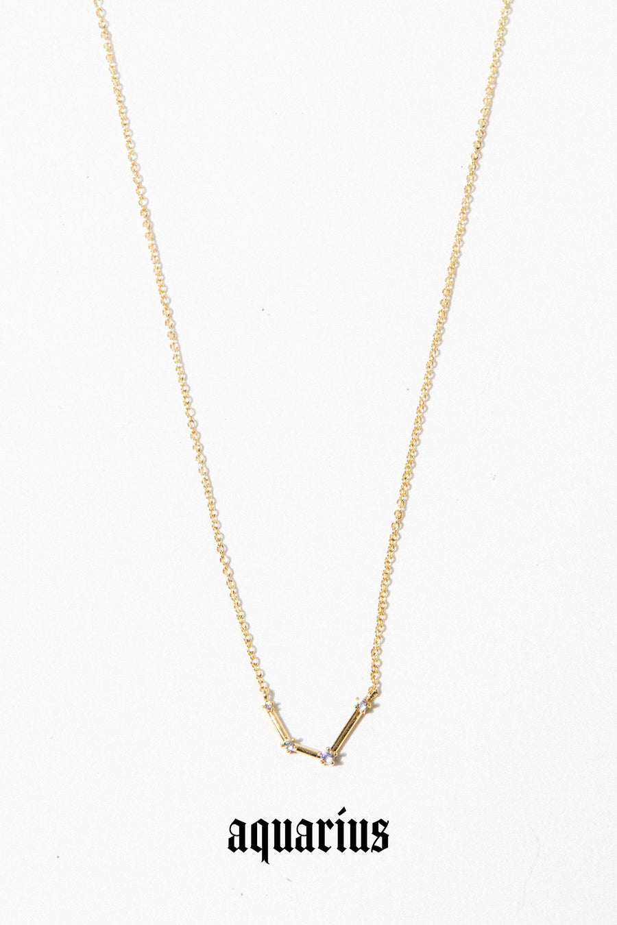 charis Jewelry Aquarius / 16 Inches / Gold Constellation Necklace