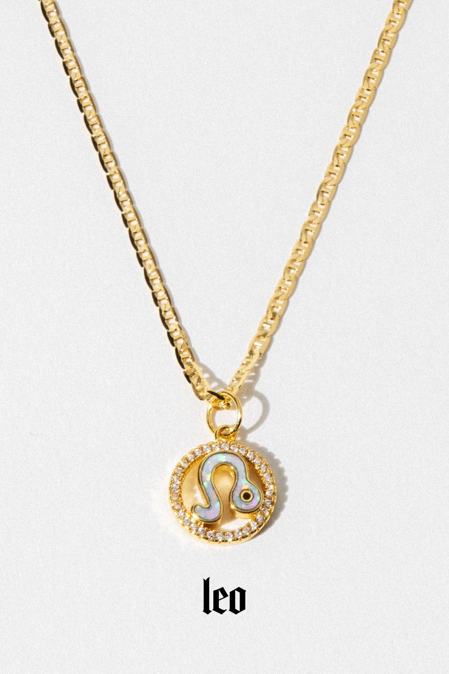 Dona Italia Jewelry Leo / Gold / 18 Inches Cosmic Opal Zodiac Necklace