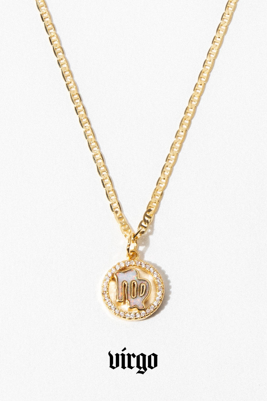 Dona Italia Jewelry Virgo / Gold / 18 Inches Cosmic Opal Zodiac Necklace