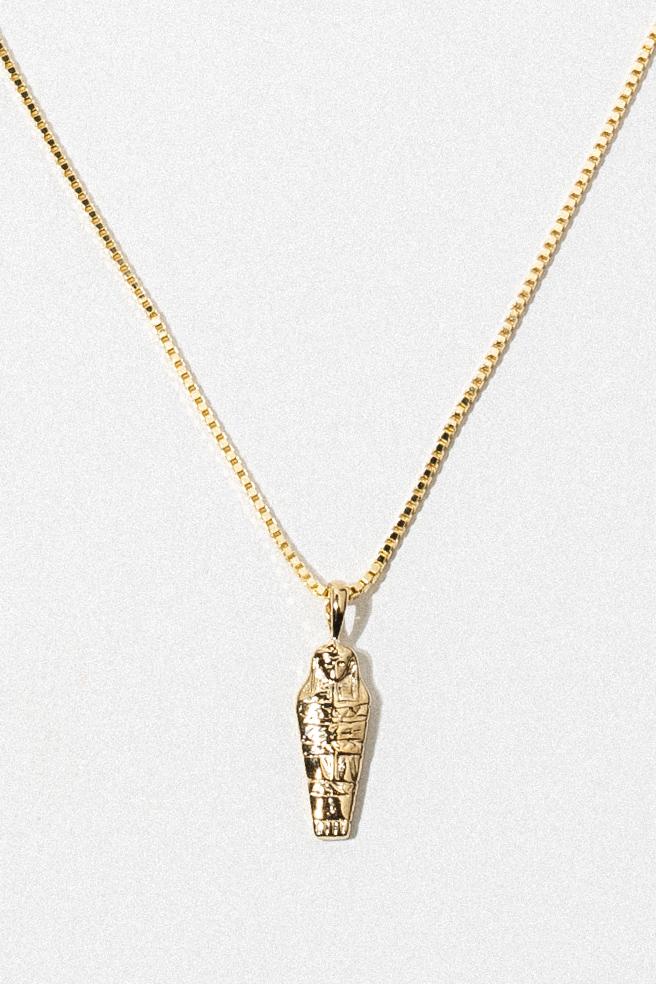 Dona Italia Jewelry Gold / 14 Inches Coffin Necklace