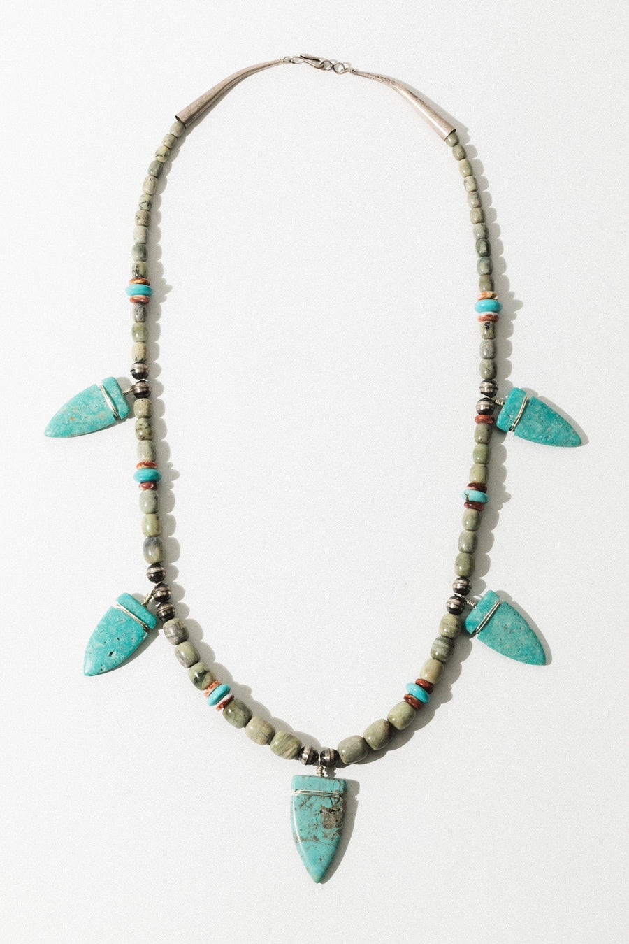 Al Zuni Jewelry Silver / 18 Inches Copy of Sky Connection Statement Necklace