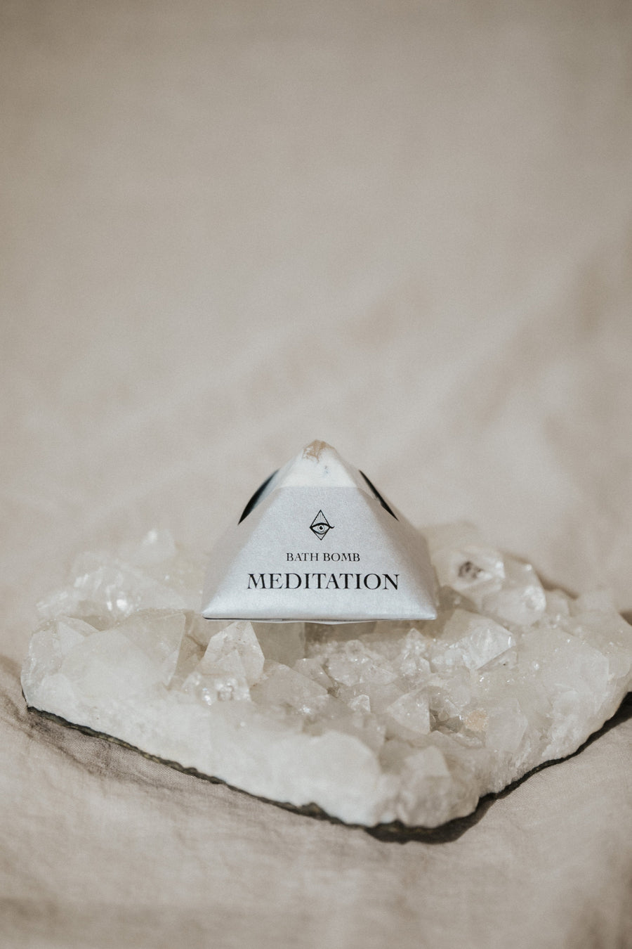 Magic Fairy Candles Objects Meditation / FINAL SALE Meditation Bath Bomb - Silver/White