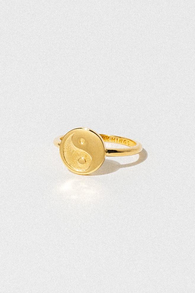 Wildthings Collectables Jewelry Gold / US 6 Yin Yang Coin Ring