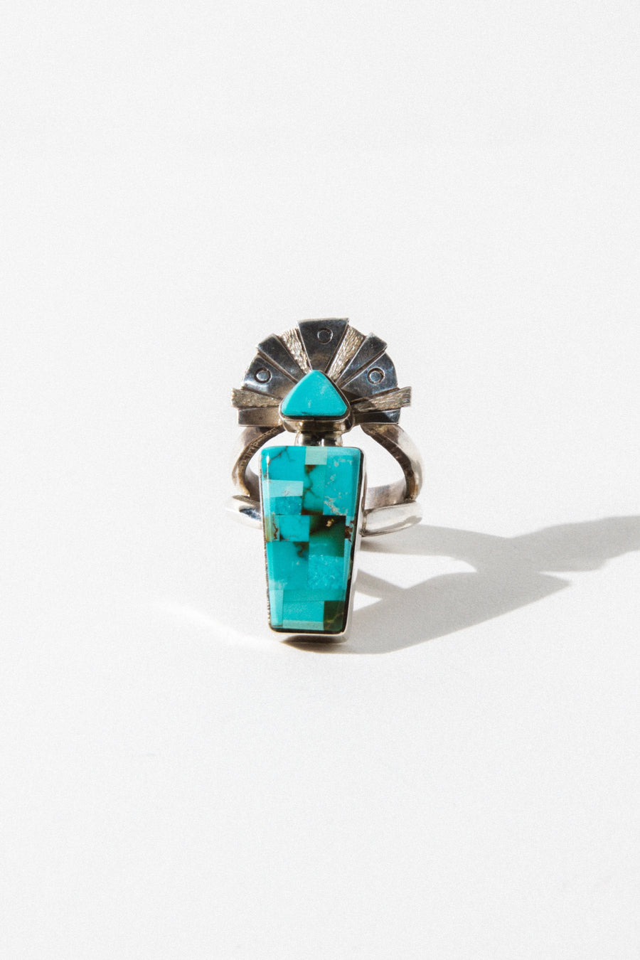 Zuni Kachina Doll Turquoise Ring